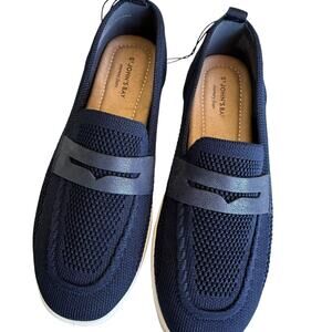 Women's Loafer Shoe Size 7 Navy Slip On Boat Quiet Luxury